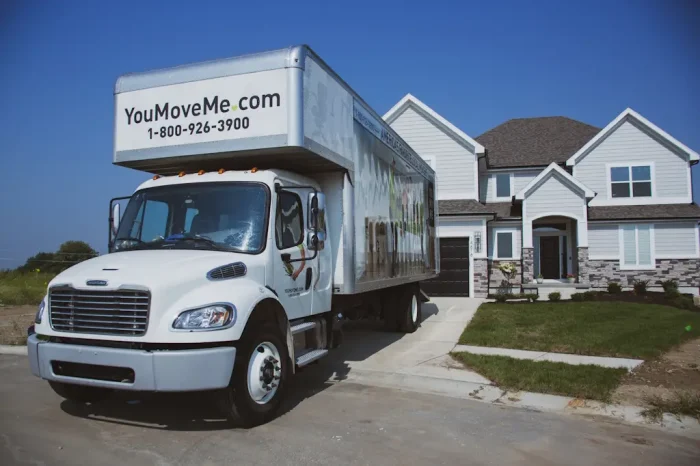 you move me moving truck in front of home